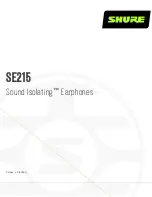 Shure Sound Isolating SE215 Manual preview