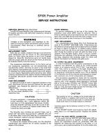 Предварительный просмотр 18 страницы Shure SR105 Operation And Service Manual