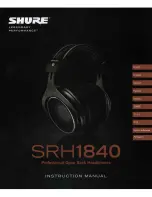 Shure SRH1840 Instruction Manual preview