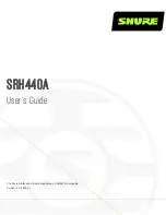 Preview for 1 page of Shure SRH440A User Manual