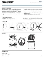 Предварительный просмотр 1 страницы Shure SRH840 Quick Start Manual