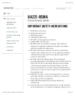 Shure UA221-RSMA Manual предпросмотр