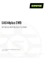 Preview for 1 page of Shure UA844+ Series Manual