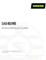 Shure UA845UWB Manual preview