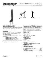 Shure UA860WB User Manual preview