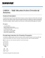 Shure UA864 Manual preview