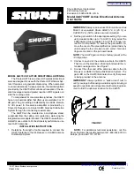 Предварительный просмотр 1 страницы Shure UA870 User Manual