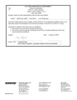 Предварительный просмотр 50 страницы Shure UHF-R Wireless User Manual