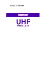 Предварительный просмотр 1 страницы Shure UHF WIRELESS microphone system User Manual