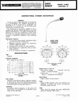 Preview for 1 page of Shure Unidyne B 515BG Datasheet
