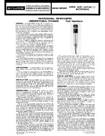 Preview for 1 page of Shure Unidyne III 545PE Datasheet
