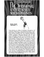 Предварительный просмотр 1 страницы Shure UNISPHERE PE585V User Manual