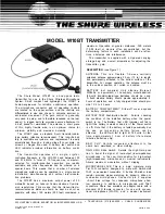 Shure W10BT User Manual preview