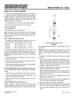 Preview for 1 page of Shure WA380 User Manual