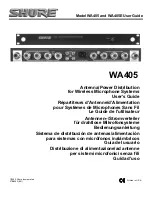 Preview for 1 page of Shure WA405 User Manual