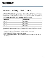 Shure WA619 Series Manual preview