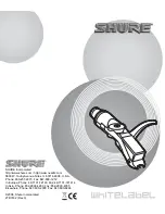 Shure White label User Manual предпросмотр