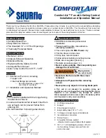 SHURflo Comfort Air 21-1316-00 Installation And Operation Manual предпросмотр