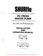 Предварительный просмотр 1 страницы SHURflo RVFRESH WATER PUMP Installation And Operation Manual