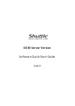 Preview for 1 page of Shuttle D230 Software Quick Start Manual