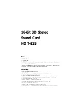 Preview for 1 page of Shuttle HOT-235 Manual