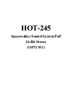 Preview for 1 page of Shuttle HOT-245 Manual