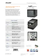 Preview for 1 page of Shuttle Prima XPC Barebone SX38P2 Pro Specifications