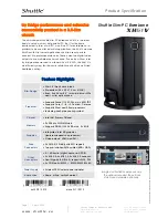 Предварительный просмотр 1 страницы Shuttle Slim-PC Barebone XH61V Product Specification