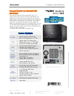 Preview for 1 page of Shuttle XPC Barebone SH67H3 Product Specification