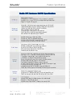 Preview for 7 page of Shuttle XPC Barebone SH67H3 Product Specification