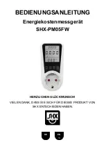 SHX SHX-PM05FW Operating Instructions Manual preview