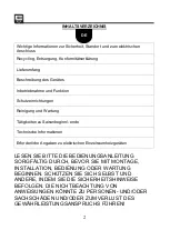 Preview for 2 page of SHX SHX21PTC2000KE Operating Manual