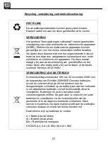 Preview for 62 page of SHX SHX37PTC2000LD Operating Manual