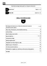 Preview for 2 page of SHX SHX85PAN2001F Operating Instructions Manual