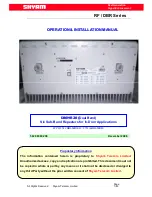 Preview for 1 page of Shyam DB6MR20 Operation & Installation Manual