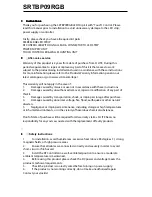 Preview for 2 page of SI-lIte SRTBP09RGB User Manual