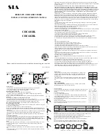 Preview for 1 page of SIA CHC601BL Installation And Operation Manual