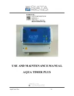 SIATA Aqua Timer Plus Use And Maintenance Manual предпросмотр