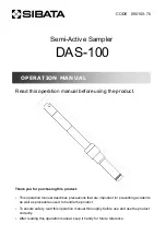 Sibata DAS-100 Operation Manual preview