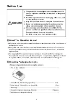 Preview for 4 page of Sibata FC-L1 Operation Manual