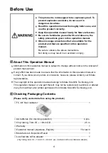 Preview for 4 page of Sibata FC-M1 Operation Manual