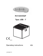 Предварительный просмотр 1 страницы Sibir RC1200 EGP Operating Instructions Manual