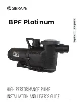 SIBRAPE BPF Platinum Installation And User Manual preview