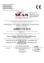 Preview for 2 page of Sicam JUMBO TCS60 Original Instructions Manual