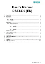 Предварительный просмотр 3 страницы Sices DST4400 User Manual