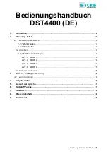 Предварительный просмотр 11 страницы Sices DST4400 User Manual