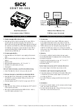 SICK CDB730-001 Operating Instructions Manual предпросмотр