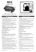 Preview for 1 page of SICK CMP400 Fitting Instructions