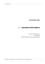 Preview for 7 page of SICK FLOWSIC200 Operating Instructions Manual