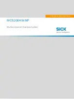 SICK MCS200HW-MP Operating Instructions Manual предпросмотр